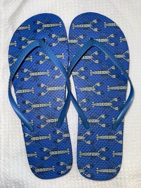 Mens Lobster Blue Flip Flops